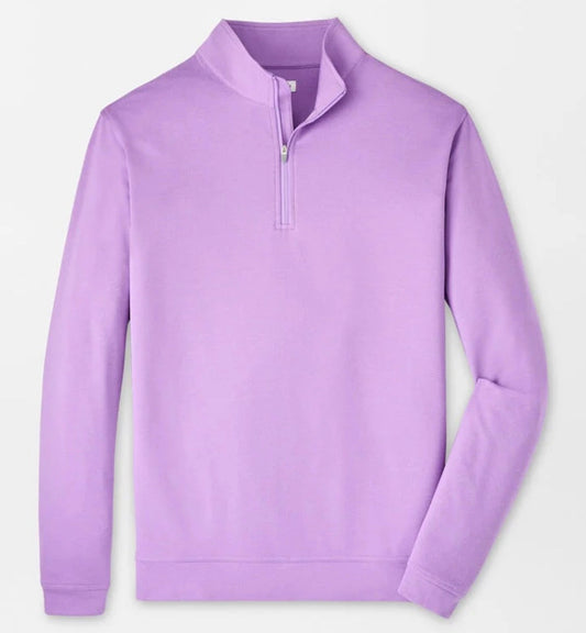 Perth Mélange Performance Quarter-Zip in Purple Iris by Peter Millar