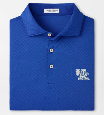 University of Kentucky Hugo Performance Jersey Polo in Blue by Peter Millar