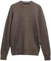 Herringbone Knitted Crew in Stone by Barbour