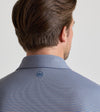 Lyons Stripe Performance Jersey Long-Sleeve Polo in Blue Haze by Peter Millar