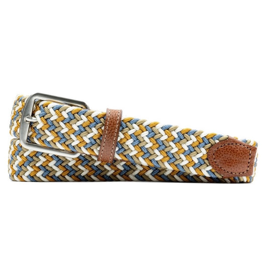 Newport Woven Italian Rayon Elastic Belt in Pina Colada Multi by Martin Dingman