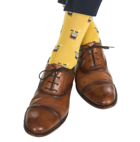 Yolk with Whiskey Brown, Ash, and Red Bourbon with Cigar Sock by Dapper Classics