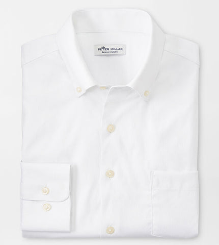 Collins Performance Oxford Sport Shirt in White by Peter Millar