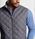 Essex Quilted Travel Vest in Iron by Peter Millar