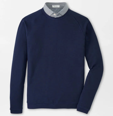 Cradle Pique Performance Crewneck Sweater in Navy by Peter Millar