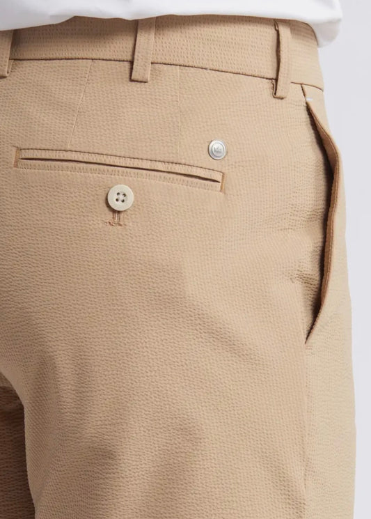 Matlock Seersucker Performance Short in Khaki by Peter Millar