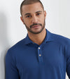Lyons Stripe Performance Jersey Long-Sleeve Polo in Navy by Peter Millar