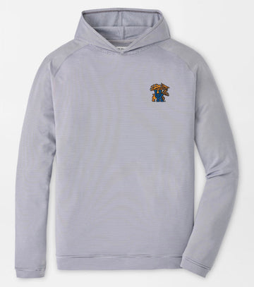 University of Kentucky Pine Sugar Stripe Performance Hoodie in Iron by Peter Millar
