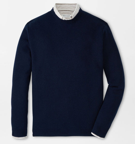 Autumn Crest Honeycomb Crewneck Sweater in Navy by Peter Millar