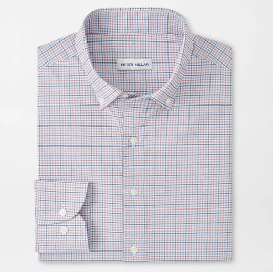 Casey Performance Twill Sport Shirt in Navy by Peter Millar