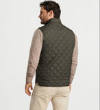 Essex Quilted Travel Vest in Dark Olive by Peter Millar