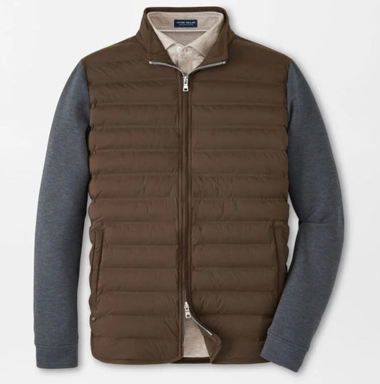 Winsome Hybrid Cardigan in Antique Walnut by Peter Millar