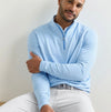 Perth Sugar Stripe Performance Quarter-Zip in Bluebird by Peter Millar