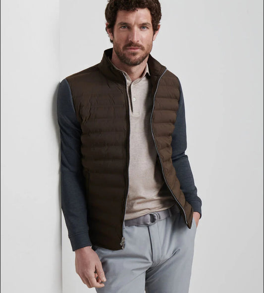 Winsome Hybrid Cardigan in Antique Walnut by Peter Millar