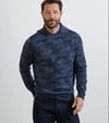 Reversible Camo Popover Hoodie in Blue Haze by Peter Millar