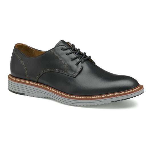 Upton Plain Toe in Black Full Grain by Johnston & Murphy