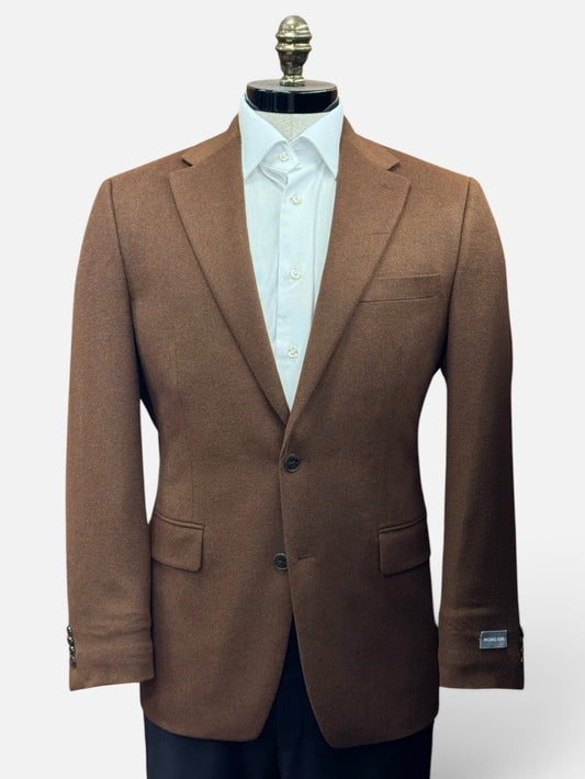 Wool, Silk & Cashmere Blend Sport Coat in Vicuna by Michael Kors