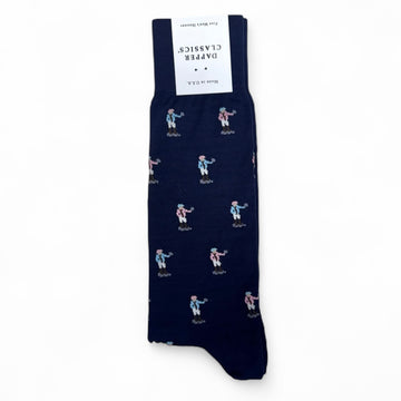 Jockey Mid Calf Socks in Navy by Dapper Classics