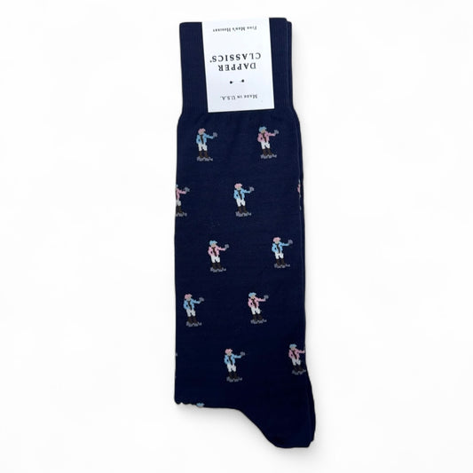 Jockey Mid Calf Socks in Navy by Dapper Classics