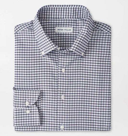 Cashiers Performance Twill Sport Shirt in Navy by Peter Millar