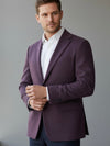 Wool, Silk & Cashmere Blend Sport Coat in Burgundy by Michael Kors