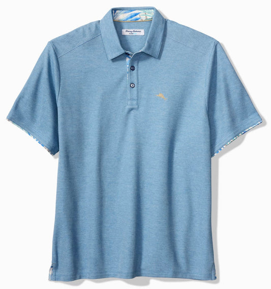 Palm Dancer Five O'Clock IslandZone Polo in Dockside Blue Heather by Tommy Bahama