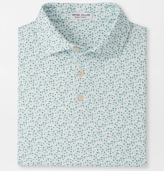 Cheers Performance Jersey Polo in White by Peter Millar