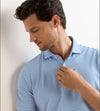 Tempo Performance Mesh Polo in White/Storm by Peter Millar