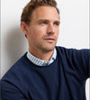 Cradle Piqué Performance Crewneck in Navy by Peter Millar