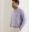 Coolspun Lite Cotton Quarter-Zip Sweater in Light Violet by Peter Millar