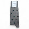 Mint Julep & Bow Tie Mid Calf Socks in Grey by Dapper Classics