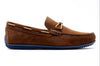Bermuda Nubuck Braided Bit Loafers in Bark by Martin Dingman