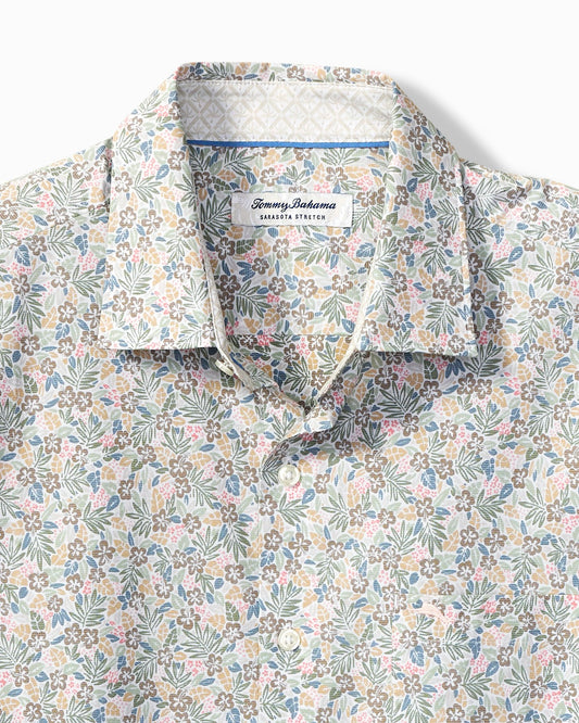 Sarasota Stretch Aveiro Sands IslandZone Shirt in Antique Ivy by Tommy Bahama