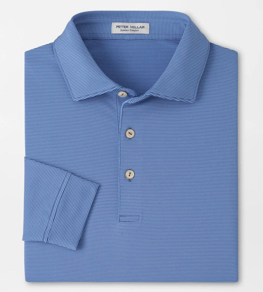 Jubilee Long Sleeve Performance Jersey Polo in Windsor Blue/Bluebird by Peter Millar