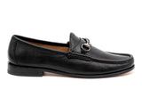 Addison Calf Leather Horse Bit Loafer in Black by Martin Dingman