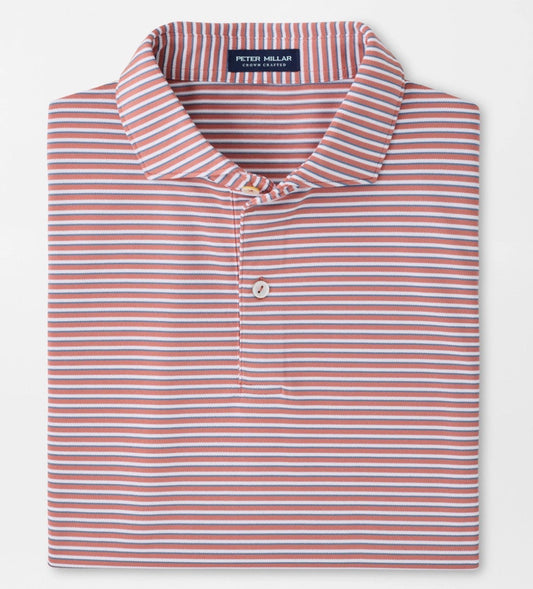 Tempo Performance Mesh Polo in Faded Scarlet by Peter Millar