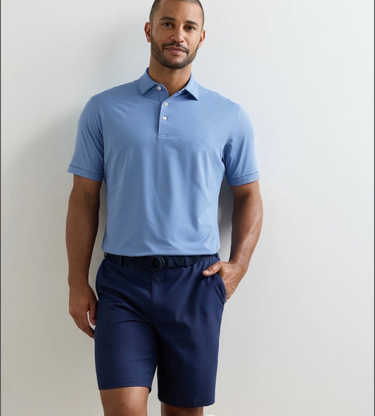 Jubilee Stripe Performance Polo in Windsor Blue/Bluebird by Peter Millar