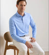 Holden Long Sleeve Performance Jersey Polo in Bluebird by Peter Millar