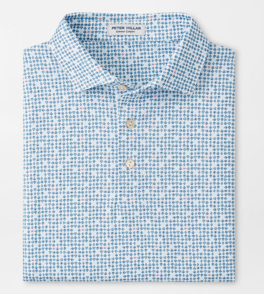 Ace of Spades Performance Jersey Polo in White by Peter Millar