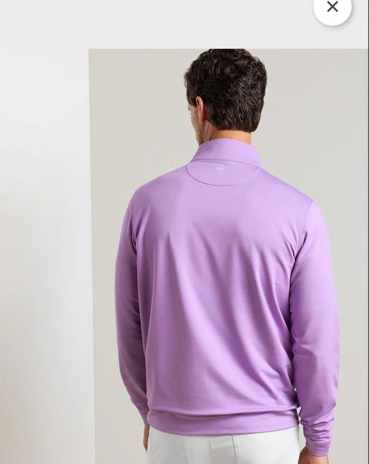 Perth Mélange Performance Quarter-Zip in Purple Iris by Peter Millar