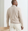 Coolspun Lite Cotton Quarter-Zip Sweater in Truffle by Peter Millar