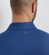 Lyons Stripe Performance Jersey Long-Sleeve Polo in Navy by Peter Millar