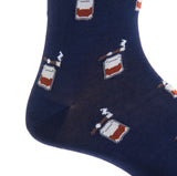 Classic Navy with Whiskey Brown, Ash, and Red Bourbon with Cigar Sock by Dapper Classics