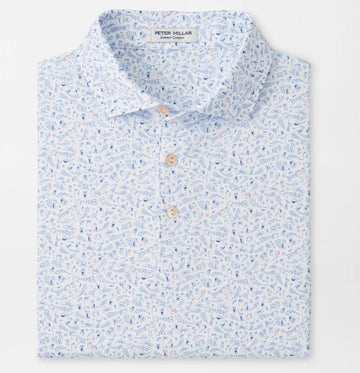 Nice Shot Performance Jersey Polo in White by Peter Millar