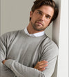 Crown Comfort Knit Crew in Light Grey by Peter Millar