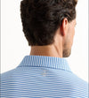 Tempo Performance Mesh Polo in White/Storm by Peter Millar