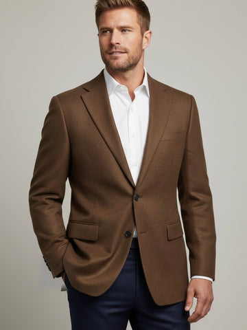 Wool, Silk & Cashmere Blend Sport Coat in Vicuna by Michael Kors