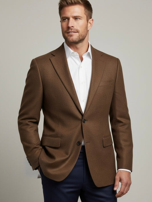 Wool, Silk & Cashmere Blend Sport Coat in Vicuna by Michael Kors