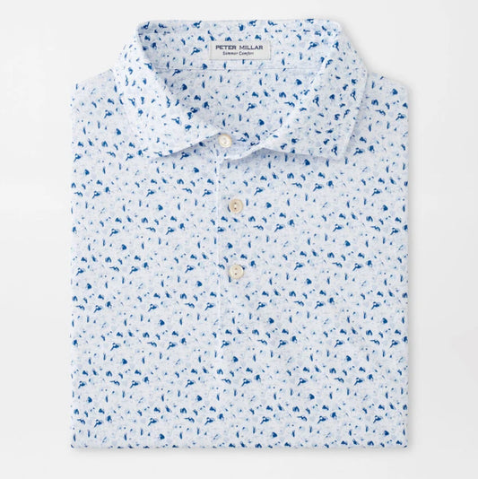 Straight Shooter Performance Jersey Polo in White by Peter Millar