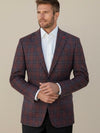 100% Wool Plaid Sport Coat in Rust/Navy by TailoRed